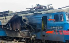 очередной локомотив, поражённый ударами Гераней/БМ-35, источник Телеграм-канал Хроники Гераней