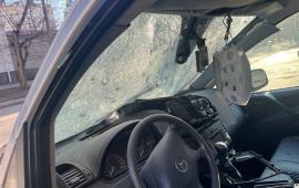 Автомобиль херсонского ТЦК после работы операторов БпЛА 18 ОА ГрВ «Днепр», источник Телеграм-канал Днепровский Рубеж