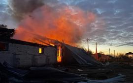 ангары в Черниговской области, поражённые ударом Гераней, источник МАХ-канал Хроники Гераней