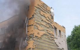 фото с места удара УМПК в Запорожье, источник МАХ-канал Хроники Гераней