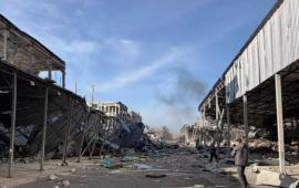 промзона в г. Дергачи, Харьковская область. По цели был нанесён удар при помощи РСЗО «Торнадо-С». Местные власти подтверждают поражение АЗС, складов и расположенного рядом неназванного производства, источник МАХ-канал Военкор Котенок